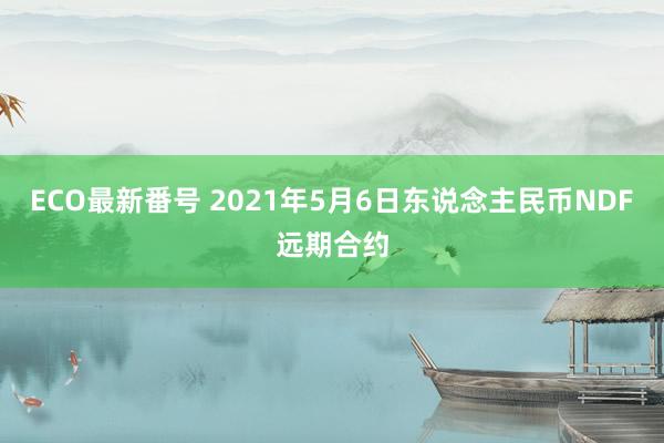 ECO最新番号 2021年5月6日东说念主民币NDF远期合约