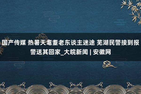 国产传媒 热暑天耄耋老东谈主迷途 芜湖民警接到报警送其回家_大皖新闻 | 安徽网