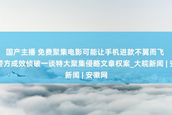 国产主播 免费聚集电影可能让手机进款不翼而飞 宣州警方成效侦破一谈特大聚集侵略文章权案_大皖新闻 | 安徽网