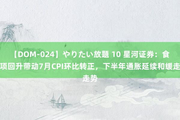 【DOM-024】やりたい放題 10 星河证券：食物项回升带动7月CPI环比转正，下半年通胀延续和缓走势