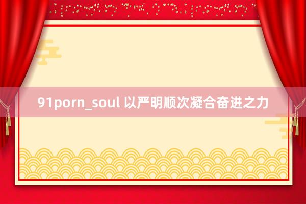 91porn_soul 以严明顺次凝合奋进之力