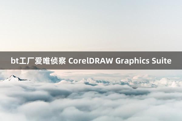 bt工厂爱唯侦察 CorelDRAW Graphics Suite